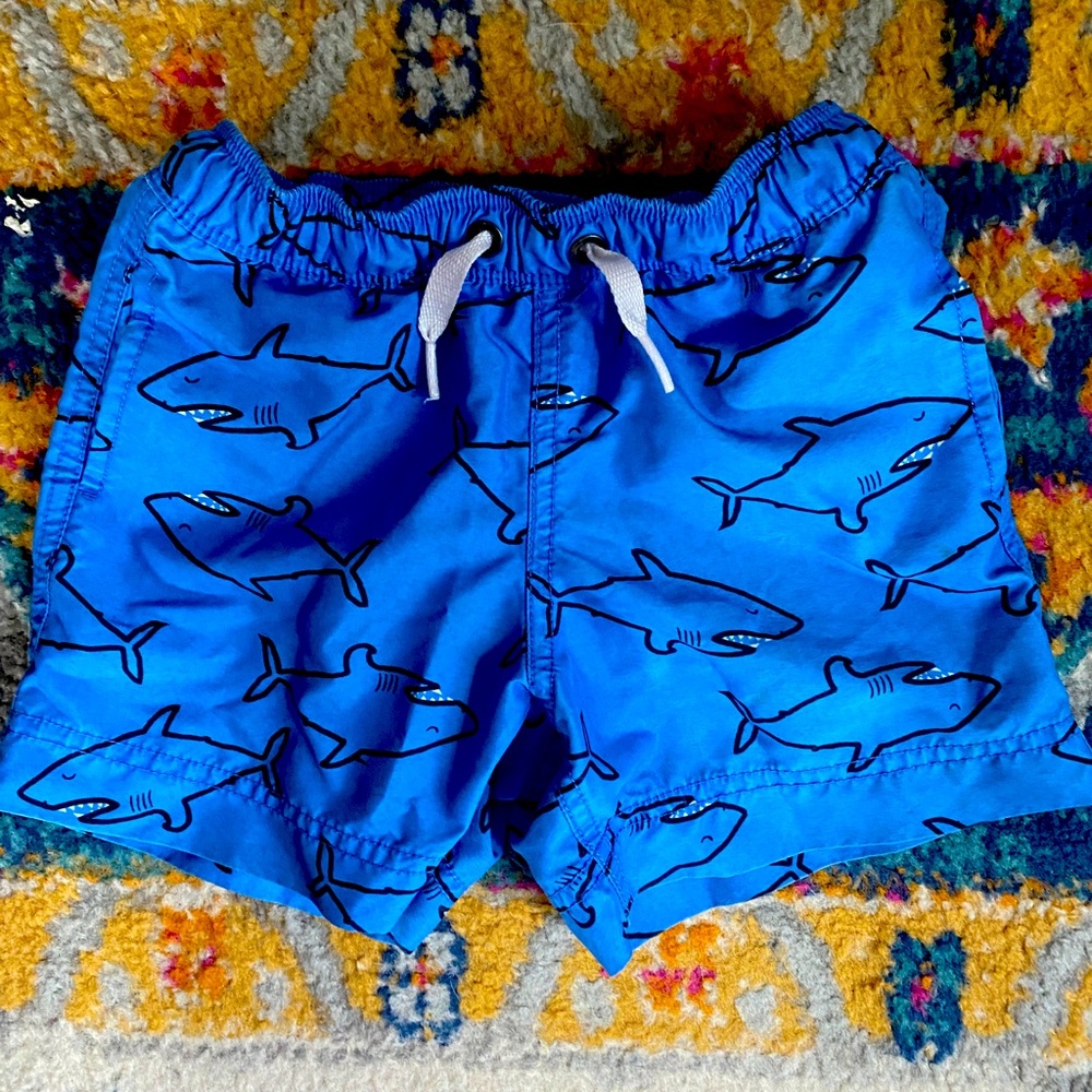 Hanna Anderson Boys Shark Swim Trunks